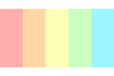 様々な色のカラーパレット