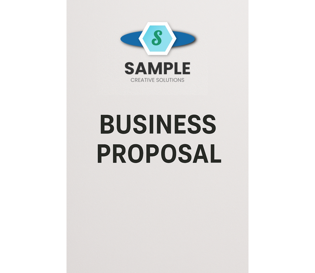 企画書の表紙に作成したロゴが掲載されているイメージ