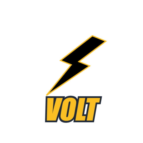 雷をイメージしたデザインのロゴ