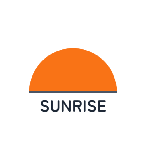 日の出をイメージしたデザイン②のロゴ