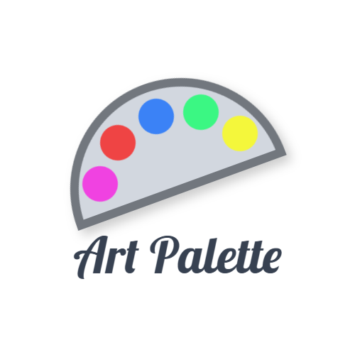 絵具をイメージしたデザインのロゴ