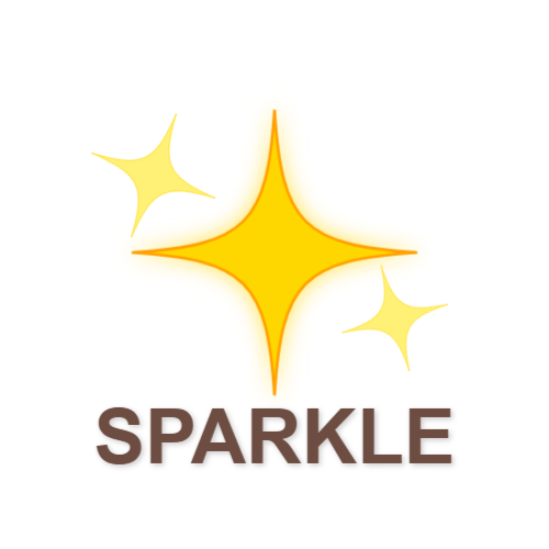 キラキラしたデザインのロゴ