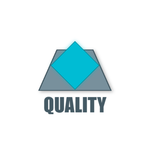 台形を使ったデザインのロゴ