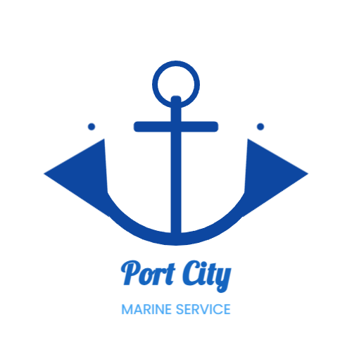 錨をイメージしたデザインのロゴ