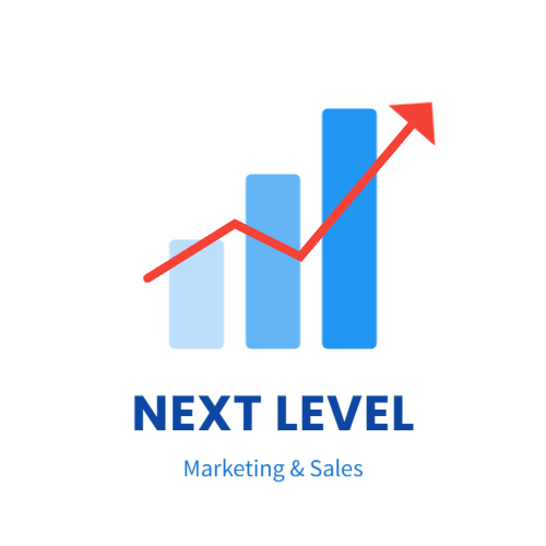 業績をイメージしたデザインのロゴ