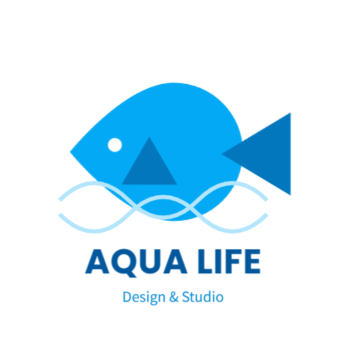 魚をイメージしたデザインのロゴ