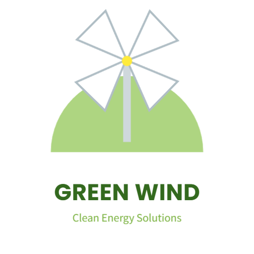 風車をイメージしたデザインのロゴ