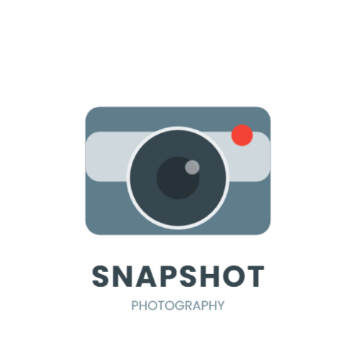 カメラをイメージしたデザインのロゴ