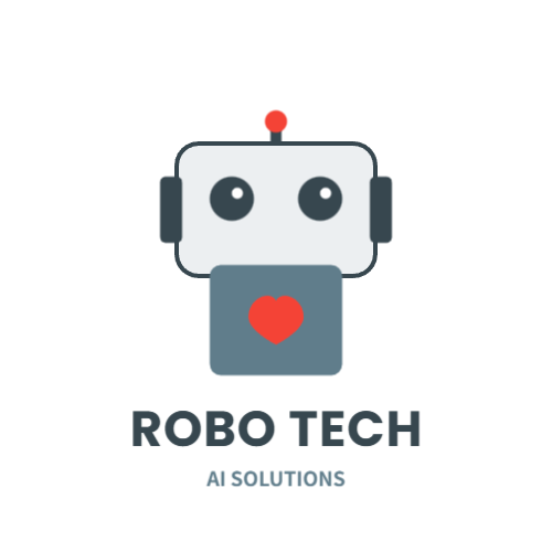 ロボットをイメージしたデザインのロゴ