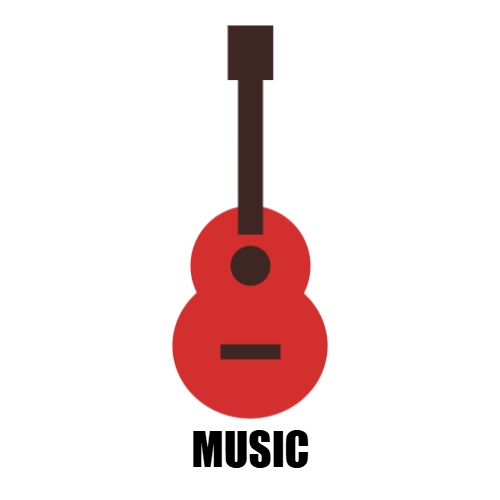 ギターをイメージしたデザインのロゴ